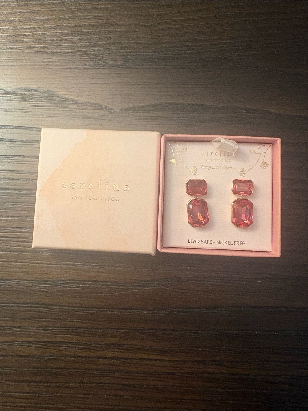NEW Serefina Pink Crystal Earrings